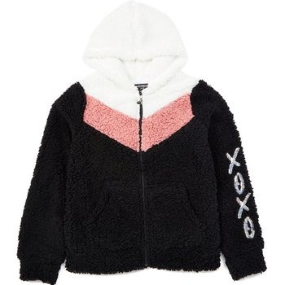 Girls Faux Sherpa Fleece Jacket